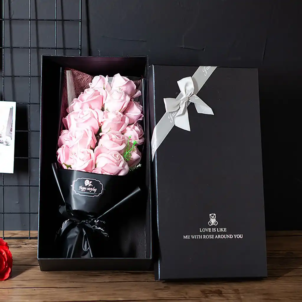 flower soap rose boxed bouquet festival birthday gift girlfriend