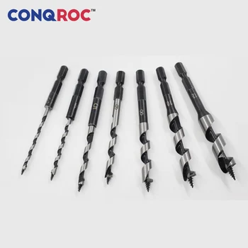 

7pcs 3-12mm Hex Shank Brad Point Drill SDS Auger Drill Bits Set Spiral Wood Drilling Tool