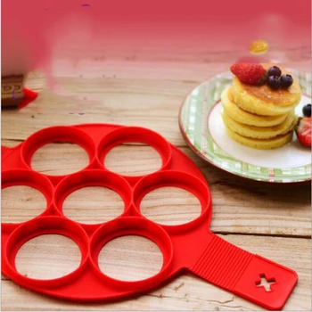 Silicone 7-hole Egg Fryer Pancake Mould Non-stick Maker Cake Molds Kitchen Tools Egg Rings Mould Pastry Mat Baking Accessories 
Silicone 7-hole Egg Fryer Pancake Mould Non-stick Maker Cake Molds Kitchen Tools Egg Rings Mould Pastry Mat Baking Accessories