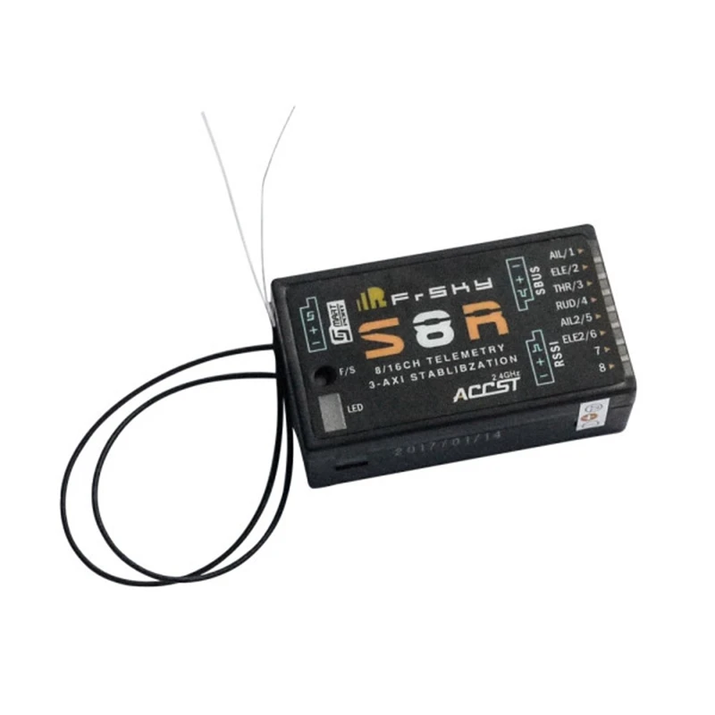 

Hot Frsky S8R 16CH 3-Axis Stablibzation RSSI PWM Output Telemetry Receiver With Smart Port
