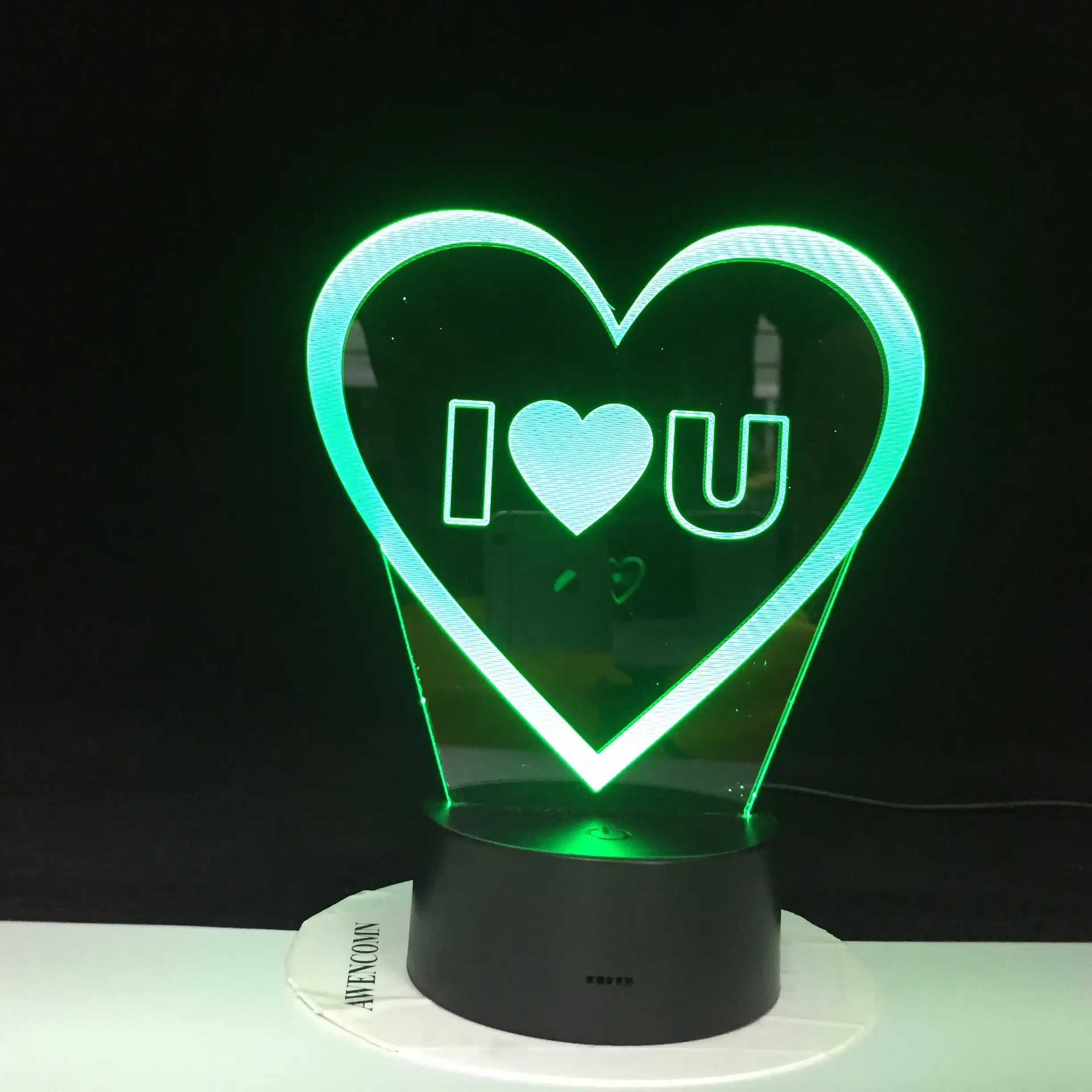 i love you sweet lover heart 3d led usb lamp romantic decor 7