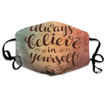 Swono Mask Quote,Colorful Geometric with Quote Always Believe in Yourself Polyester Anti Dust Face Mask-Washable and Reusable
Swono Mask Quote,Colorful Geometric with Quote Always Believe in Yourself Polyester Anti Dust Face Mask-Washable and Reusable
