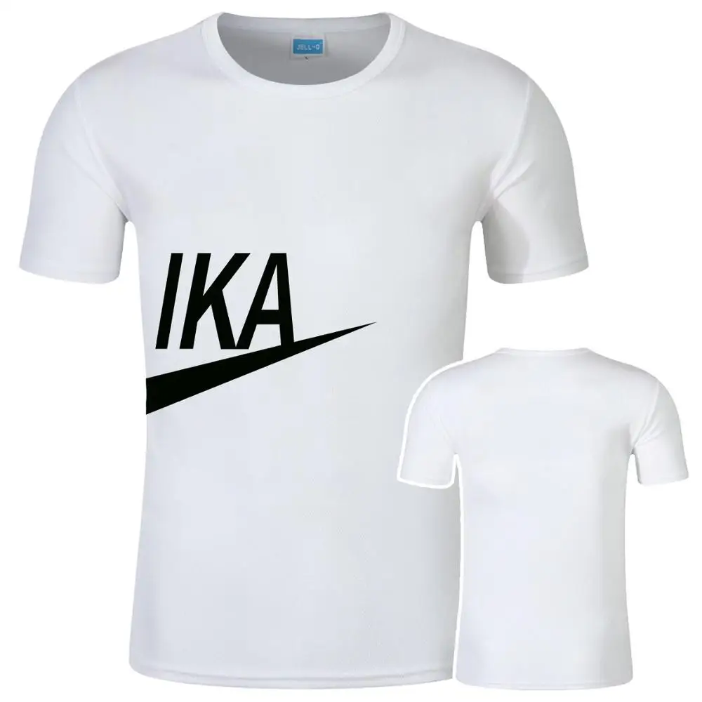Фото Новинка лета 2020 футболка IKA с принтом Мужская забавная коротким рукавом и круглым