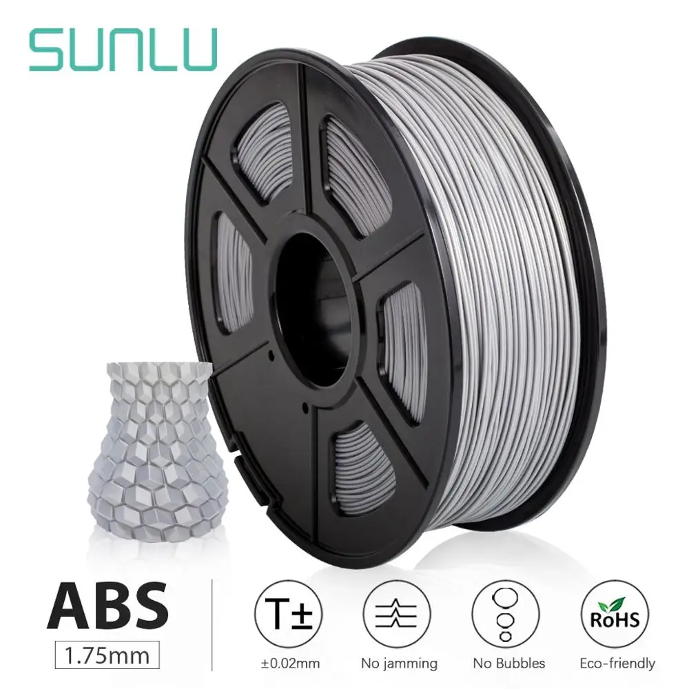 SUNLU ABS 3D Printer Filament 1.75mm ABS Filament 1kg 2.2lbs Spool Plastics Welding Rod with Delicate Packing
SUNLU ABS 3D Printer Filament 1.75mm ABS Filament 1kg 2.2lbs Spool Plastics Welding Rod with Delicate Packing