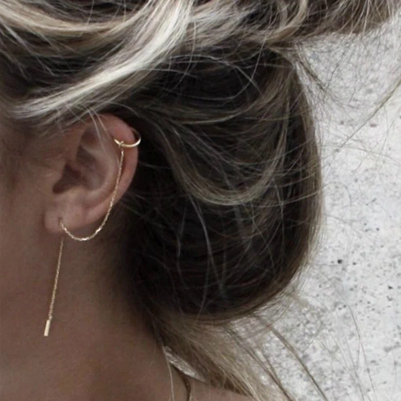 Sterling 925 Silver Long Line Tassel Clip Earrings Silver Elegant Circle Wild Minimalist Earrings for Women 2019 Jewelry Charm
Sterling 925 Silver Long Line Tassel Clip Earrings Silver Elegant Circle Wild Minimalist Earrings for Women 2019 Jewelry Charm
