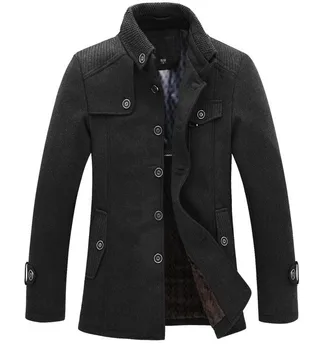 Drop Shipping Mens Thicken Jackets Men Overcoat New Brand Winter Men's Wool Jacket Casual Coat Black/Gray Plus Size 3XL 
Drop Shipping Mens Thicken Jackets Men Overcoat New Brand Winter Men's Wool Jacket Casual Coat Black/Gray Plus Size 3XL
