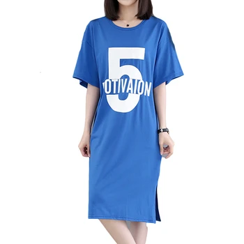 2019 Summer New Loose Plus Size Fake Two Pieces T-shirt Dresses Casual Letter Backless Women Dresses Split Female O-Neck Dresses
2019 Summer New Loose Plus Size Fake Two Pieces T-shirt Dresses Casual Letter Backless Women Dresses Split Female O-Neck Dresses