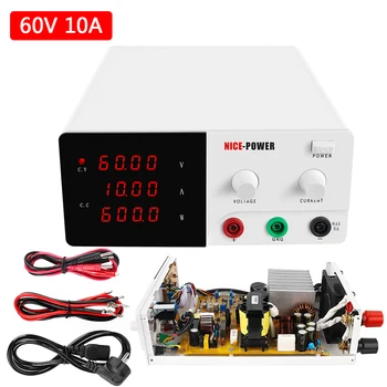 High Power 60V 10A 4 digits Lab Power Supply DC Adjustable Switching Voltage Regulators Power Source Repair Tool 220V EU
High Power 60V 10A 4 digits Lab Power Supply DC Adjustable Switching Voltage Regulators Power Source Repair Tool 220V EU