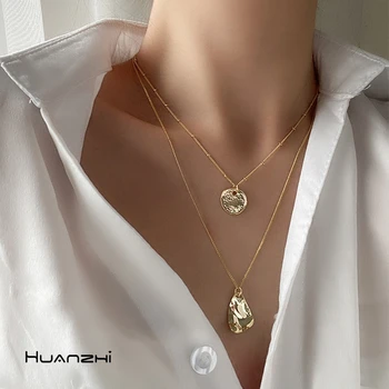 HUANZHI 2020 3Pcs/Set Multi Layer Hammered Gold Necklaces Circle Coin Geometric Necklaces for Women Beads Chain Necklace
HUANZHI 2020 3Pcs/Set Multi Layer Hammered Gold Necklaces Circle Coin Geometric Necklaces for Women Beads Chain Necklace