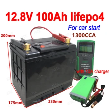 GTK 12.8V Lifepo4 12V 100Ah lithium battery 1300A CCA 1000A for light Start vehicle start car inverter backup power + Charger
GTK 12.8V Lifepo4 12V 100Ah lithium battery 1300A CCA 1000A for light Start vehicle start car inverter backup power + Charger