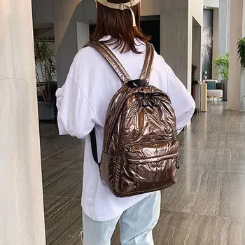 Wild Fashion Casual Unisex Space Down Glossy Backpack Waterproof Soild Color Bag
Wild Fashion Casual Unisex Space Down Glossy Backpack Waterproof Soild Color Bag