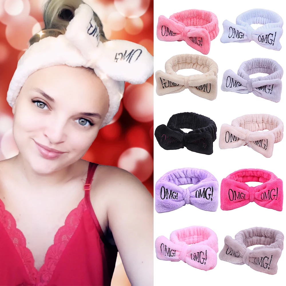Bandanas Women Headbands omg Makeup Headband for Washing Elastic Velvet Bow Head Wrap Coral Fleece Fashion Girl Hair Accessories
Bandanas Women Headbands omg Makeup Headband for Washing Elastic Velvet Bow Head Wrap Coral Fleece Fashion Girl Hair Accessories