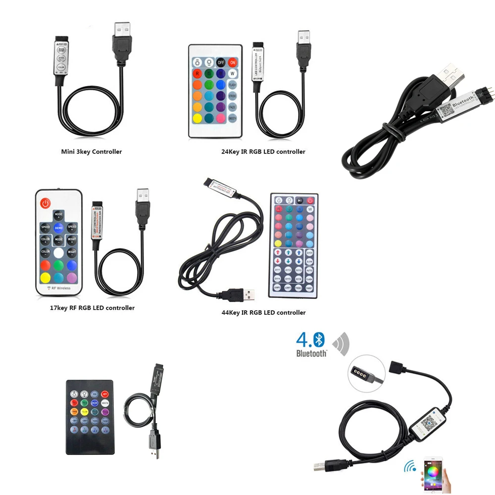 Bluetooth 4.0 USB Controller DC 5V RF IR music Remote control Dimmer Mini LED Controller For SMD 3528 5050 2835 RGB Led Strips
Bluetooth 4.0 USB Controller DC 5V RF IR music Remote control Dimmer Mini LED Controller For SMD 3528 5050 2835 RGB Led Strips