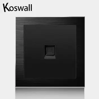 Luxurious CAT6 RJ45 Internet Jack Aluminum Brushed Metal Panel Computer Outlet Wall Data Socket Knight Black R12 Series
Luxurious CAT6 RJ45 Internet Jack Aluminum Brushed Metal Panel Computer Outlet Wall Data Socket Knight Black R12 Series