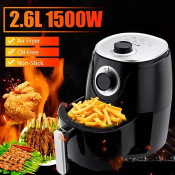1500W Oil free Air Fryer 2.6L Health Cooker Airfryer Multi function Smart Fryer for French fries Pizza Eletric Deep Airfryer
1500W Oil free Air Fryer 2.6L Health Cooker Airfryer Multi function Smart Fryer for French fries Pizza Eletric Deep Airfryer
