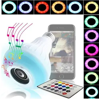 Smart LED Music Bulb KTV E27 Colorful Lamp LED Speaker MINI Audio Home Wireless LED Loudspeaker Gift Bar
Smart LED Music Bulb KTV E27 Colorful Lamp LED Speaker MINI Audio Home Wireless LED Loudspeaker Gift Bar