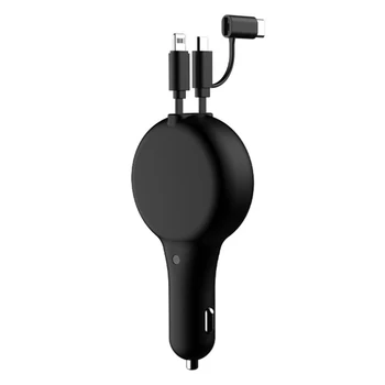 SUMI-TAP Retractable Mobile Phone Charger, PD Fast Charging + QC3.0 One Drag Three Car Charging 3 in 1 Charger Adapter
SUMI-TAP Retractable Mobile Phone Charger, PD Fast Charging + QC3.0 One Drag Three Car Charging 3 in 1 Charger Adapter