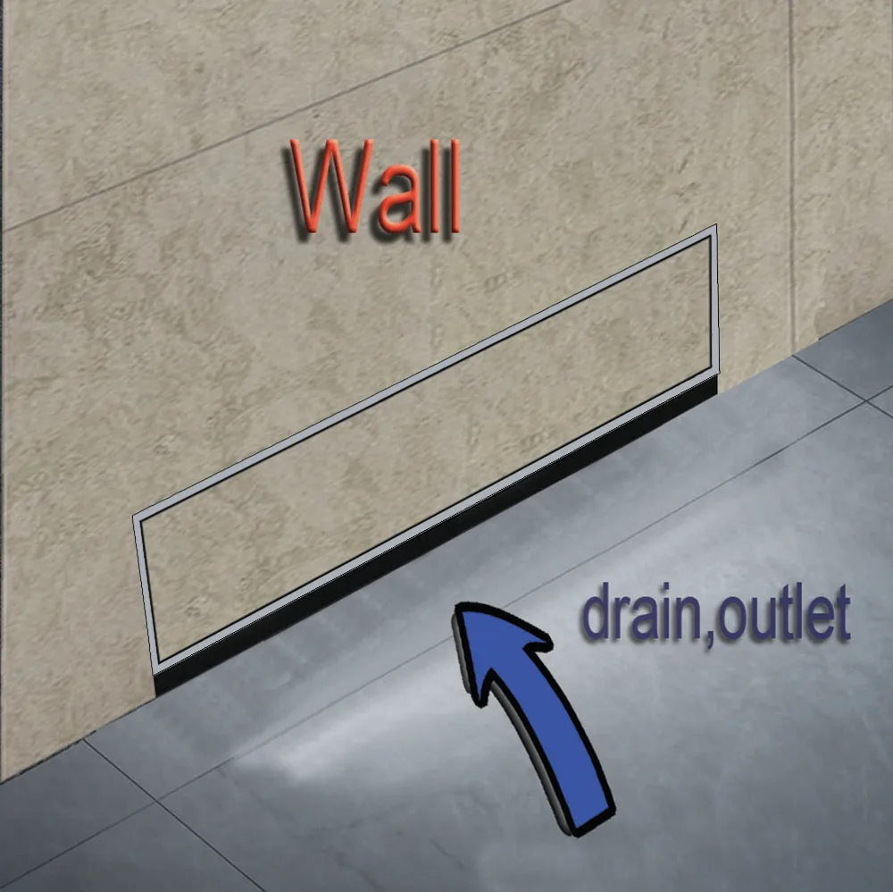 

Wall Floor Drainage Large-Traffic Tile Panel 30cm Bathroom Accessories Big Flow SUS304 Stainless Drain Rate Refuse Nasty Smell