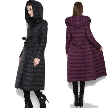 Light Down Jacket Woman Hooded Winter Long Coat Women Double-breasted with Belt Jackets Parka Casacas Para Mujer KJ414
Light Down Jacket Woman Hooded Winter Long Coat Women Double-breasted with Belt Jackets Parka Casacas Para Mujer KJ414