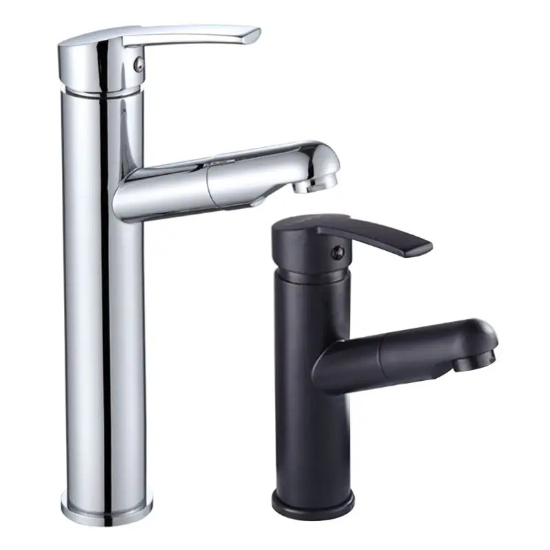 Bathroom Kitchen Basin Faucet Single Handle Pull Out Spray Sink Tap Hot and Cold Water Crane Deck Home Hotel Mount Faucets
Bathroom Kitchen Basin Faucet Single Handle Pull Out Spray Sink Tap Hot and Cold Water Crane Deck Home Hotel Mount Faucets