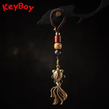 Brass Goldfish Car Keychain Pendant Jewelry Vintage Handmade Braied Rope Lanyard Keyring Hangings Trinkets Motorcycle Key Rings 
Brass Goldfish Car Keychain Pendant Jewelry Vintage Handmade Braied Rope Lanyard Keyring Hangings Trinkets Motorcycle Key Rings