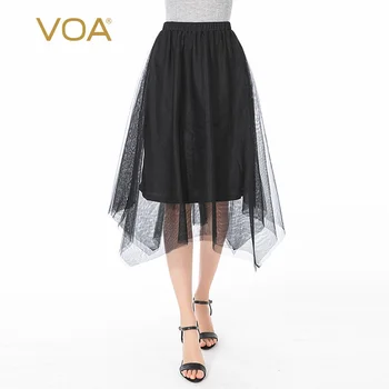 VOAelastic waist three-dimensional mesh wavy hem fashionable romantic elegant umbrella skirt black double half skirtCI41
VOAelastic waist three-dimensional mesh wavy hem fashionable romantic elegant umbrella skirt black double half skirtCI41