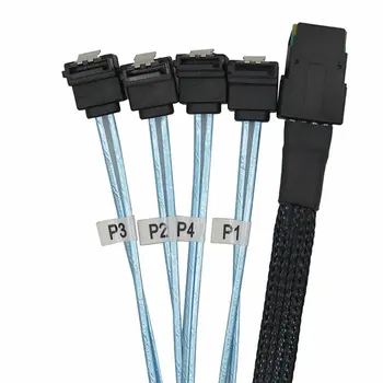 NEW 1 to 4 SAS / SATA cables MINI SAS 36P SFF 8087 to SATA3 7PINS 90 Degree 50cm/100cm Length Cable Adapter
NEW 1 to 4 SAS / SATA cables MINI SAS 36P SFF 8087 to SATA3 7PINS 90 Degree 50cm/100cm Length Cable Adapter