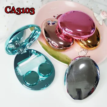 Cobblestone Pocket Contact Lens Cases with Mirror Painted reflective Box Convenient Contact Lens Case Round Container CA3103
Cobblestone Pocket Contact Lens Cases with Mirror Painted reflective Box Convenient Contact Lens Case Round Container CA3103