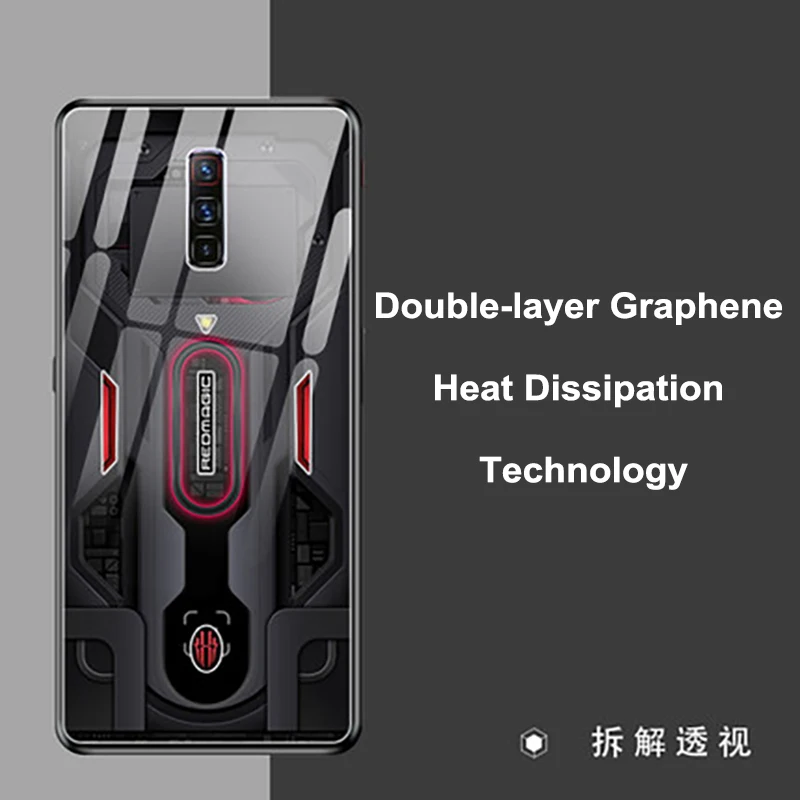 Для ZTE Nubia Red Magic 6 Чехол с двойным слоем графеновой батареи крышка рассеиванием