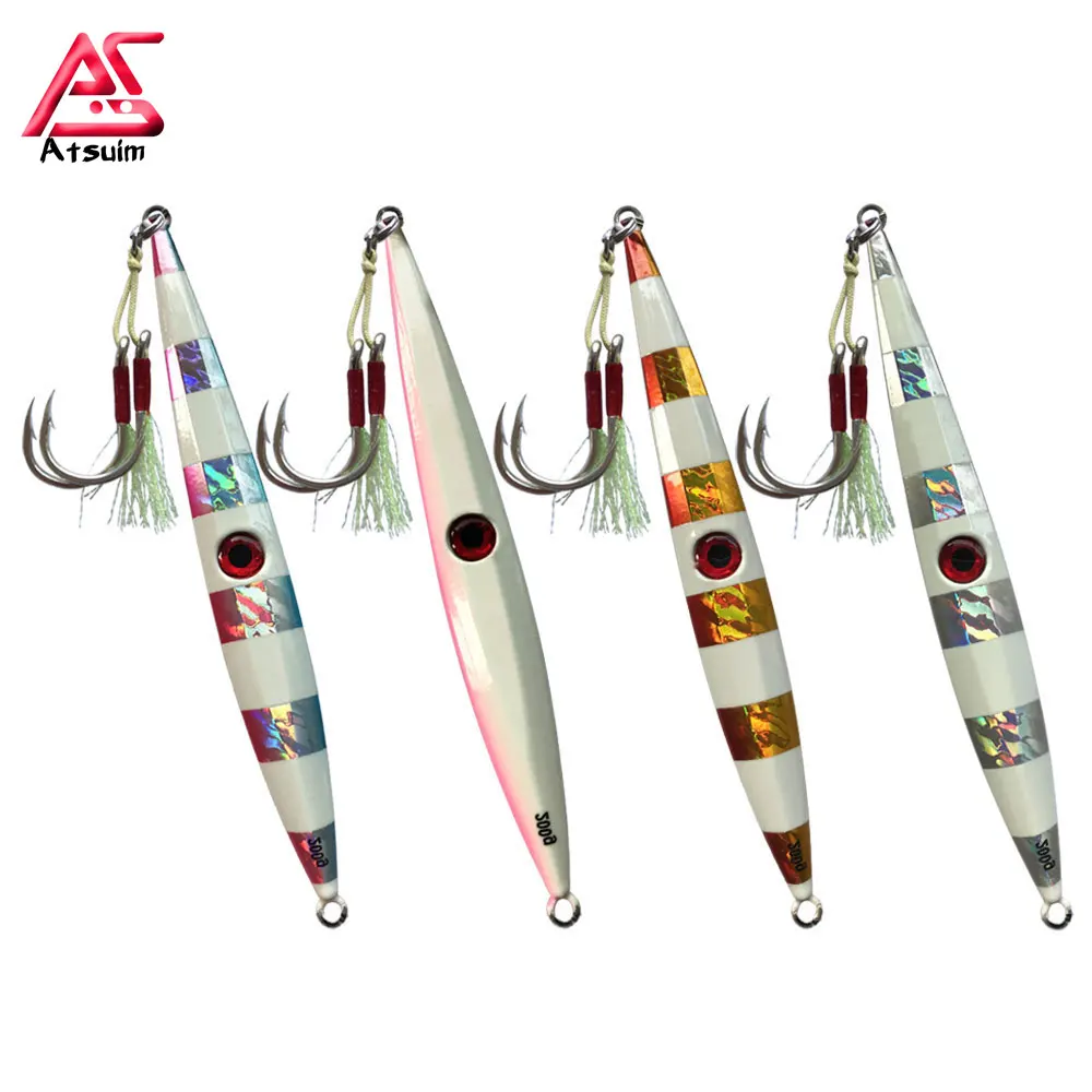 AS Fast Jigging Lure Sinking Glow Luminuous 200g250g300g Speed Falling Jig Saltwater Artificial Metal Fishing Vertical Lure Bait
AS Fast Jigging Lure Sinking Glow Luminuous 200g250g300g Speed Falling Jig Saltwater Artificial Metal Fishing Vertical Lure Bait