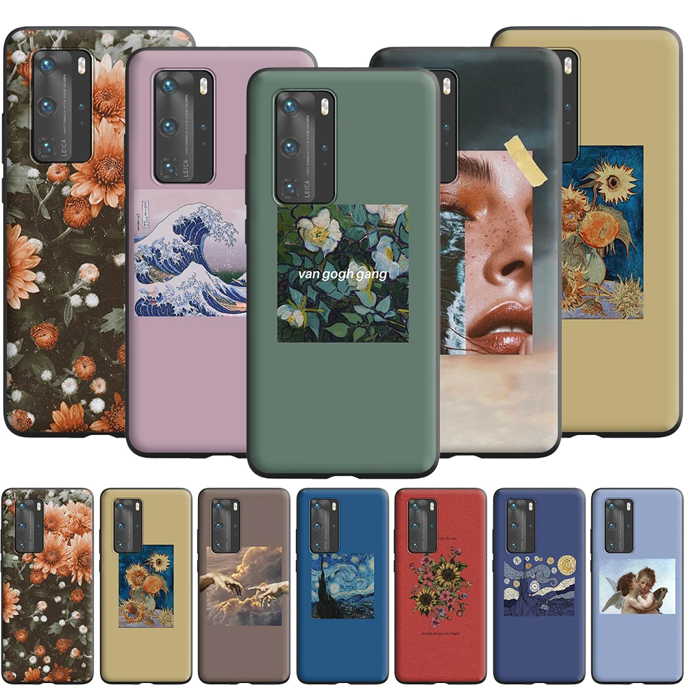 Чехол с изображением Ван Гога Моны Лизы ангела для Huawei P10 Lite P20 P30 P Smart 2021 Z P40 Pro |