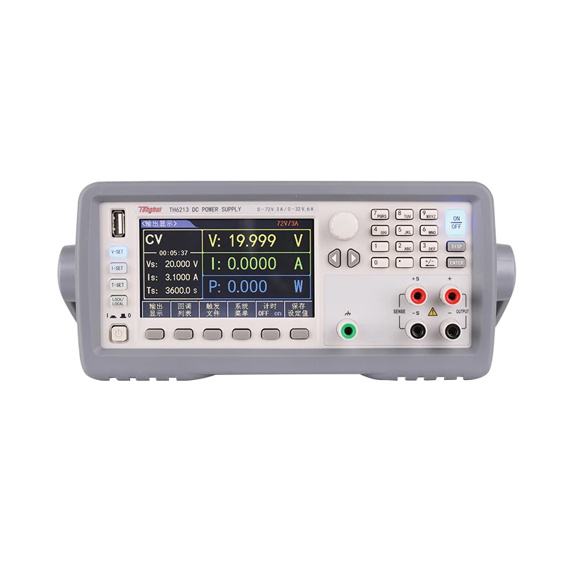 TH6213 Double Range Power Source Programmable DC Power Supply, F1: 72V/3A/216W, F2: 32V/6A/192W
TH6213 Double Range Power Source Programmable DC Power Supply, F1: 72V/3A/216W, F2: 32V/6A/192W