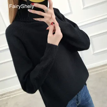 New Turtleneck Body Tops Women 2019 Autumn Sexy Black Loose Sweater Womens Winter Knitted Cashmere Sweater Pullovers Long Sleeve
New Turtleneck Body Tops Women 2019 Autumn Sexy Black Loose Sweater Womens Winter Knitted Cashmere Sweater Pullovers Long Sleeve