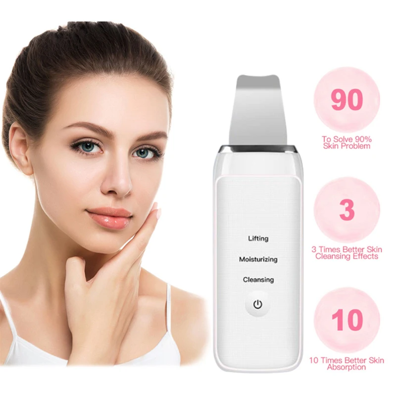 Ultrasonic Ion Skin Scrubber Facial Care Ultrasonic Cleaner Blackhead Removal Face Peeling Extractor Skin Beauty Device D42
Ultrasonic Ion Skin Scrubber Facial Care Ultrasonic Cleaner Blackhead Removal Face Peeling Extractor Skin Beauty Device D42