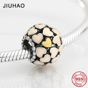 2018 Fashion women pink heart Enamel 925 Sterling Silver beads Fit Original JIUHAO Charms Bracelet Jewelry making
2018 Fashion women pink heart Enamel 925 Sterling Silver beads Fit Original JIUHAO Charms Bracelet Jewelry making