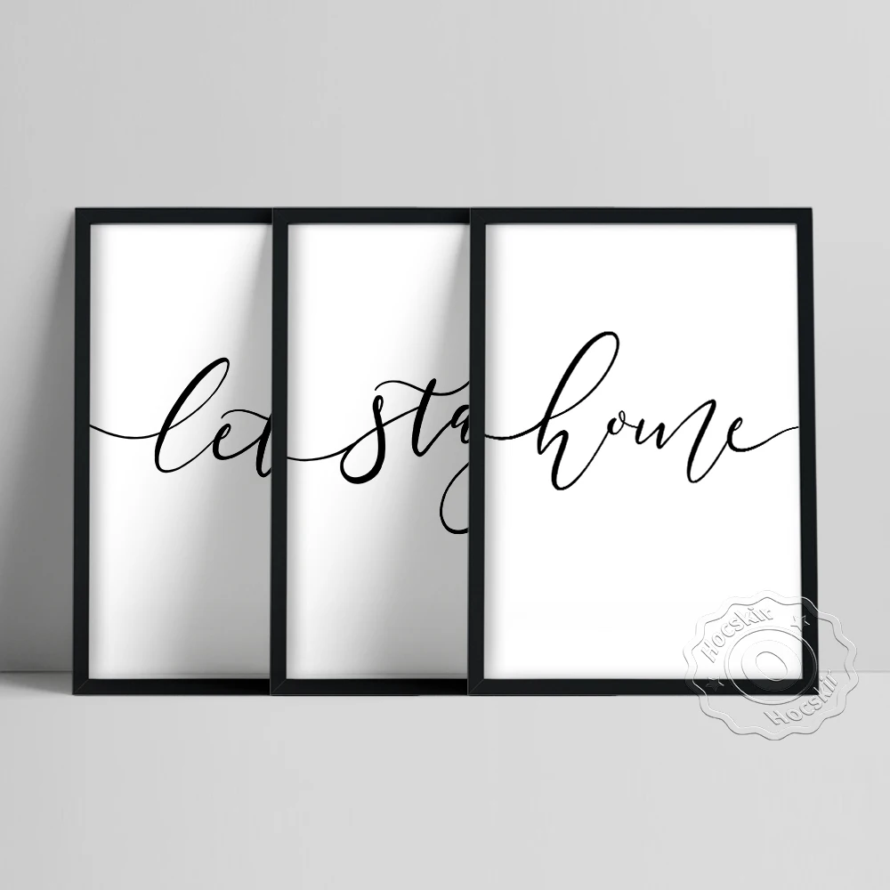Lets Stay Home Text Typography Poster, Black White Modern Minimalist Prints Art Wall Picture, Living Room Above Couch Home Decor
Lets Stay Home Text Typography Poster, Black White Modern Minimalist Prints Art Wall Picture, Living Room Above Couch Home Decor
