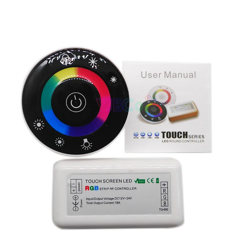 DC12V-DC24V LED Touch Round RGB Controller 18A 7 Keys RF Remote controller for 3528 2835 5050 LED strip lights
DC12V-DC24V LED Touch Round RGB Controller 18A 7 Keys RF Remote controller for 3528 2835 5050 LED strip lights