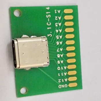 Double-sided Positive and Negative Plug TYPE C Female Head Test Board USB 3.1 with PCB Board 24P Female Connector
Double-sided Positive and Negative Plug TYPE C Female Head Test Board USB 3.1 with PCB Board 24P Female Connector