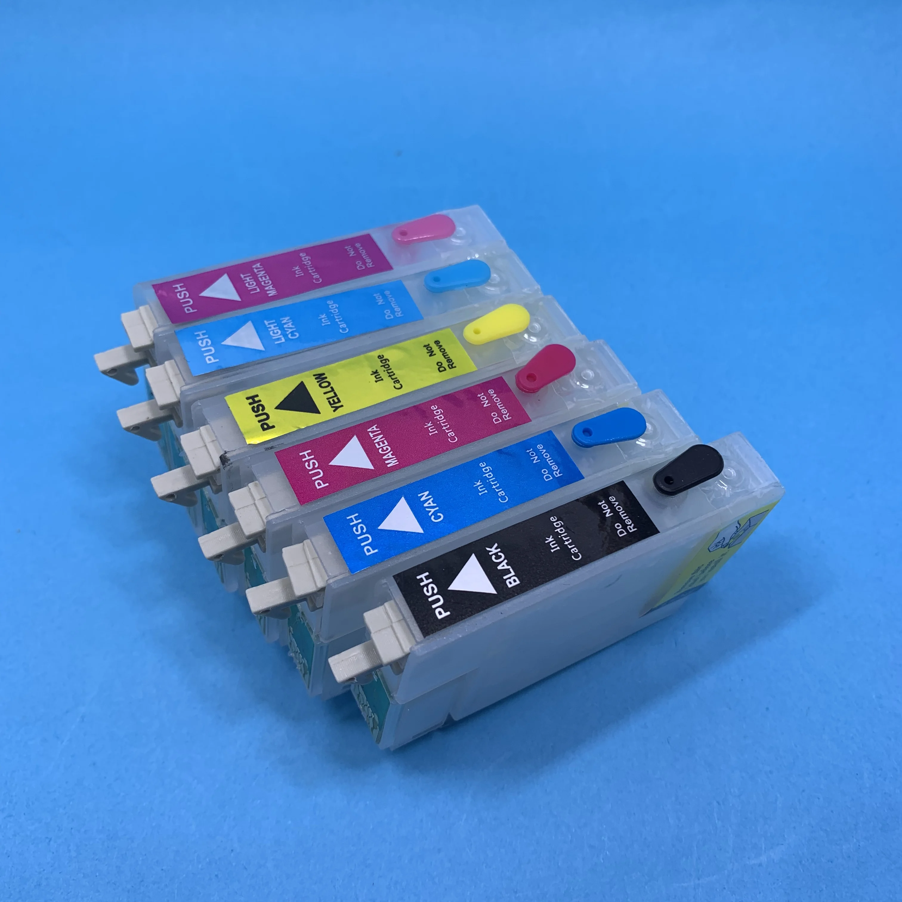 YOTAT T0821N T0821 - T0826 Refillable ink cartridge for Epson Stylus R270 R390 RX590 TX700W TX800W TX720 TX700 TX800 RX610
YOTAT T0821N T0821 - T0826 Refillable ink cartridge for Epson Stylus R270 R390 RX590 TX700W TX800W TX720 TX700 TX800 RX610