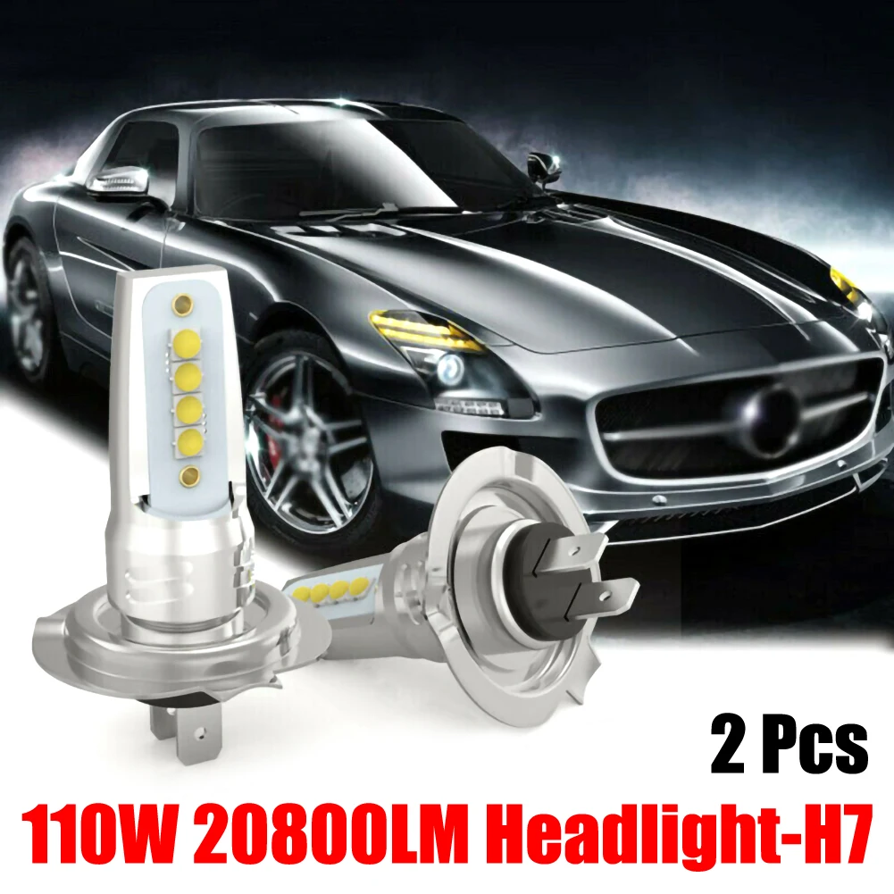 2pcs Auto Headlamp Fog Light Bulb H7 Car LED Headlight Bulbs Conversion Kit Hi/Lo Beam 110W 6000K Super Bright
2pcs Auto Headlamp Fog Light Bulb H7 Car LED Headlight Bulbs Conversion Kit Hi/Lo Beam 110W 6000K Super Bright