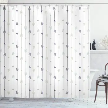 Arrow Decor Collection, Geometric Monochrome Hipster Line Pattern with Vintage Arrows Image Print, Polyester Fabric Bathroom
Arrow Decor Collection, Geometric Monochrome Hipster Line Pattern with Vintage Arrows Image Print, Polyester Fabric Bathroom