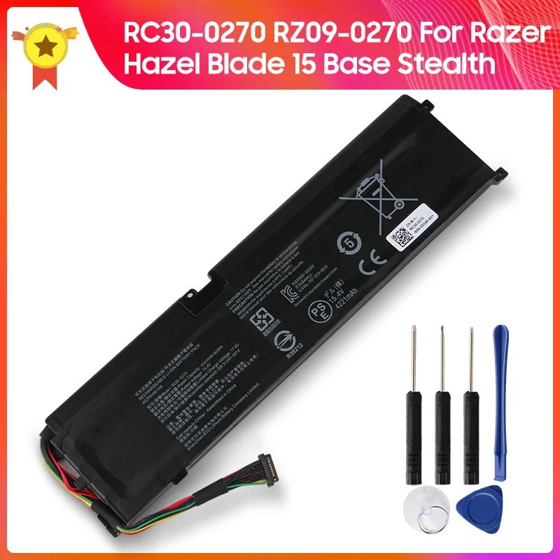 Replacement Battery RC30-0270 RZ09-0270 For Razer Hazel Blade 15 Base Stealth 2018 Series 4221mAh +Tool Authentic Laptop Battery
Replacement Battery RC30-0270 RZ09-0270 For Razer Hazel Blade 15 Base Stealth 2018 Series 4221mAh +Tool Authentic Laptop Battery
