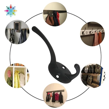 3Pcs Wall Mounted Heavy Duty Dual Coat Hooks Dual Prong Retro Double Utility Rustic Hooks With 2 Screws TLS
3Pcs Wall Mounted Heavy Duty Dual Coat Hooks Dual Prong Retro Double Utility Rustic Hooks With 2 Screws TLS