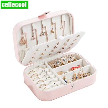 Korean Style Fresh And Simple Protable Leather Earrings Ring Multi-function Jewelry Storage Box Girl Earrings Plate Jewelry Box
Korean Style Fresh And Simple Protable Leather Earrings Ring Multi-function Jewelry Storage Box Girl Earrings Plate Jewelry Box