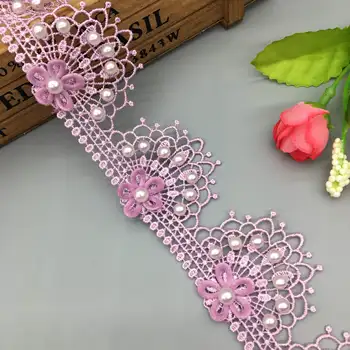 1 yard 4cm Purple Peacock Pearl Beaded Flower Embroidered Lace Trim Ribbon Applique DIY Wedding Dress Sewing Craft Decoration 
1 yard 4cm Purple Peacock Pearl Beaded Flower Embroidered Lace Trim Ribbon Applique DIY Wedding Dress Sewing Craft Decoration