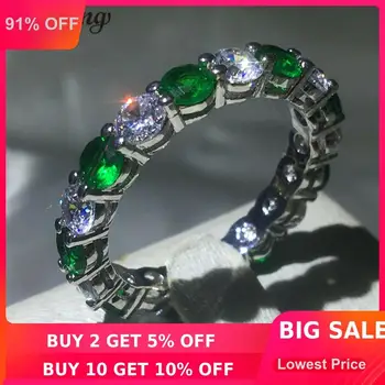 choucong Eternal Ring 4mm Green 5A Zircon Cz 925 Sterling Silver Engagement Wedding Band Rings for women men Anniversary Jewelry
choucong Eternal Ring 4mm Green 5A Zircon Cz 925 Sterling Silver Engagement Wedding Band Rings for women men Anniversary Jewelry
