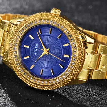 Men High Quality Mens Watches Top Brand Luxury Quartz Watch Full Steel Diamond Male Clock Waterproof Gold Wristwatch B3607
Men High Quality Mens Watches Top Brand Luxury Quartz Watch Full Steel Diamond Male Clock Waterproof Gold Wristwatch B3607