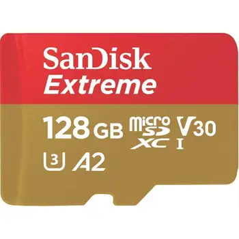 Sandisk Extreme 128 GB Micro SDXC Card with Charger
