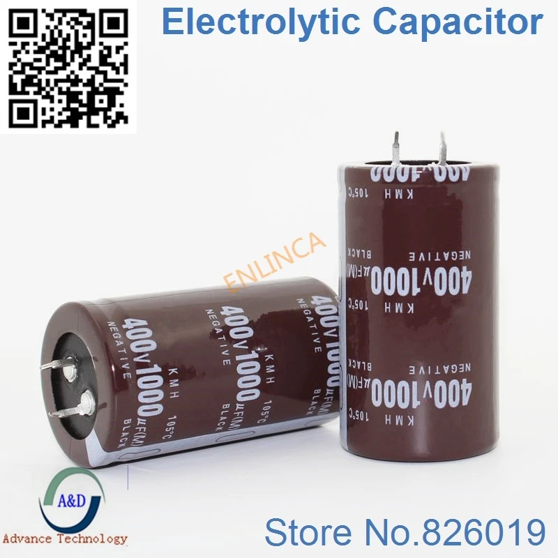 6pcs/lot 400v 1000uf Radial DIP Aluminum Electrolytic Capacitors size 35*60 Tolerance 20% | Электронные компоненты и