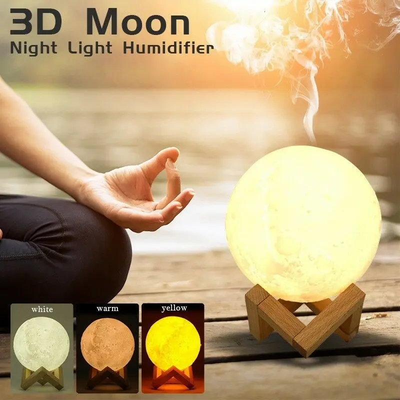Drop Ship 880ML Ultrasonic Moon Air Humidifier Aroma Essential Oil Diffuser USB Mist Maker Humidificador with LED Night Lamp
Drop Ship 880ML Ultrasonic Moon Air Humidifier Aroma Essential Oil Diffuser USB Mist Maker Humidificador with LED Night Lamp